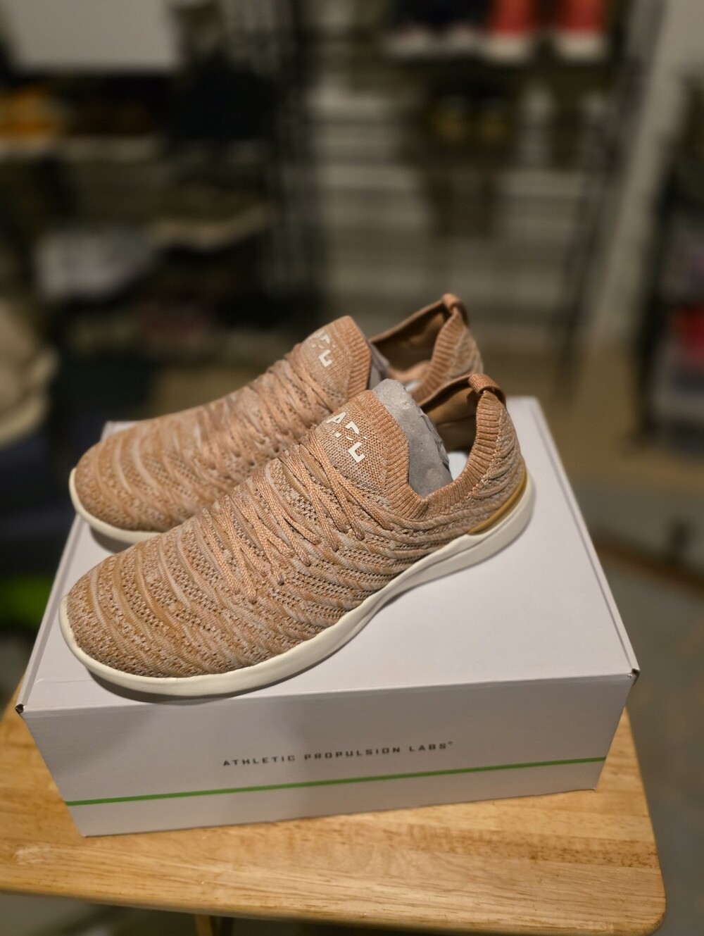 APL Men TechLoom Slip-On Sneakers in Blush Tan